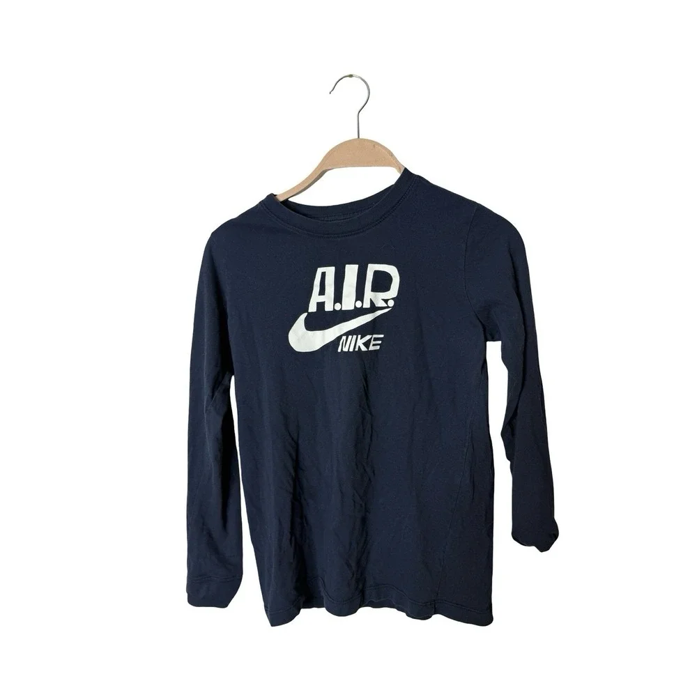 Nike A.I.R. youth‎ boys size large 12 graphic blue t-shirt long sleeve